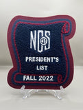 NCS President's List Scholastic Award Patch - FALL SPORTS