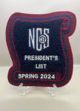 NCS President's List Scholastic Award Patch