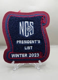 NCS President's List Scholastic Award Patch - WINTER SPORTS