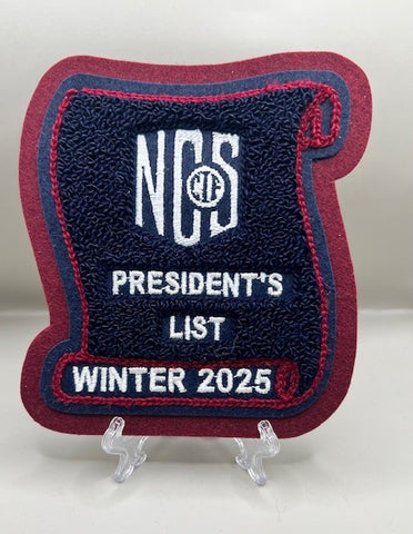 NCS President's List Scholastic Award Patch - WINTER SPORTS